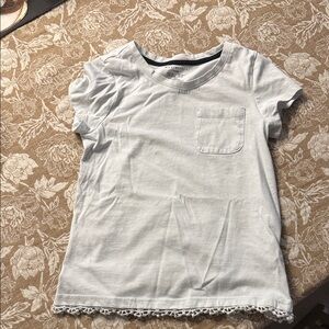 Max Studio Kids Light Gray Tee with Pocket